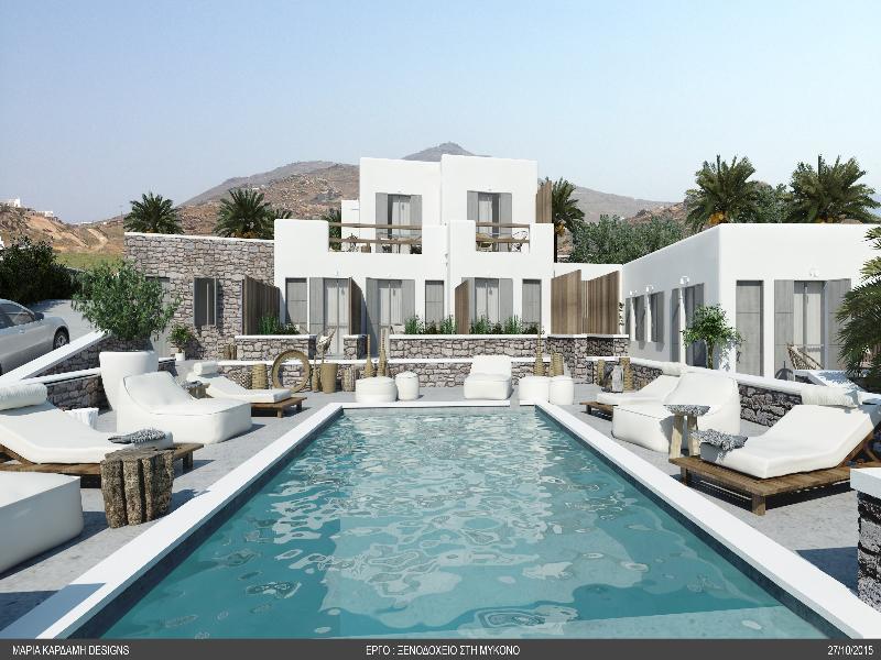 Mykonos Waves Beach House & Suites Ornos  Exterior foto